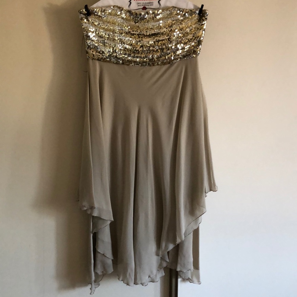 Alice + Olivia strapless sequin top dress